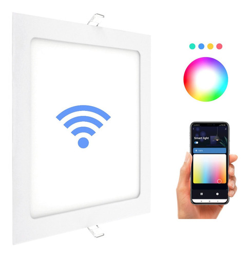 Placa Painel Led RGB 24w Wifi Inteligente - AGL Cor Branco 110V / 220V Bivolt