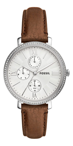 Reloj Mujer Fossil Es5095 Cuarzo 38mm Pulso Marron En Cuero