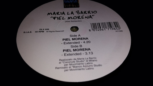 Maria La Barrio Vinilo Maxi Italia 1998 Tema De La Novela