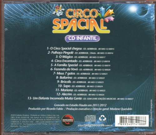 Imagem 2 de 3 de Circo Spacial Cd Novo Original Lacrado