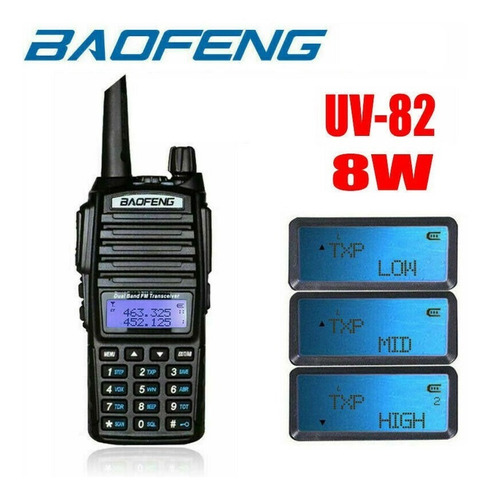 Radio Doble Banda Uv82 8 Watts 5 Radios