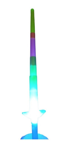 12 Espada Con Luz Juguete Retractil Barato Baston Led Premio
