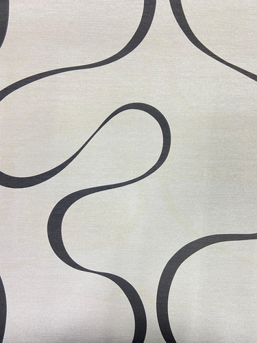 Papel Tapiz Para Muros 5 M2 Lineas Negra Fondo Gris Negro Y Blanco
