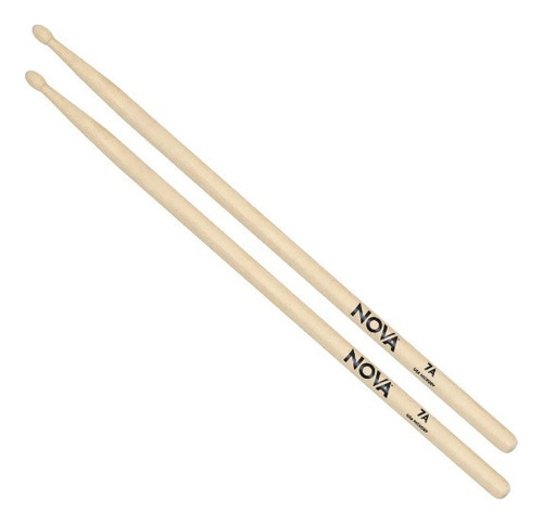 Par De Baqueta 7a Nova By Vic Firth Ponta De Madeira Hickory Cor Natural