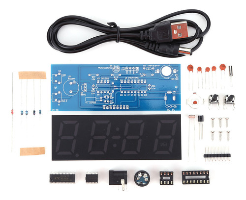 Kit De Reloj Digital Led De 4 Dígitos Para Bricolaje, Alimen