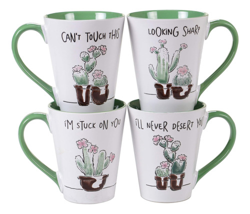 Certificación Internacional Desert Bloom 18 Oz. Tazas, Juego