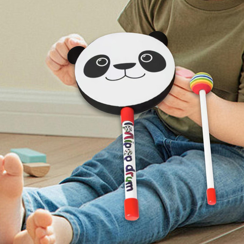 Tambor De Mano De Madera Para Niños, Juguete Musical Con