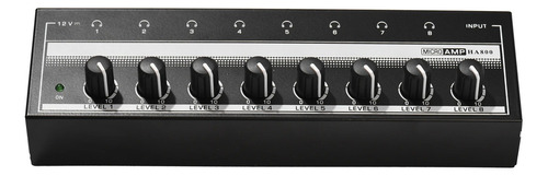 Amplificador De Fones Ph800 8 Canais Microamp . Powerplay Cor Preto 110v/220v