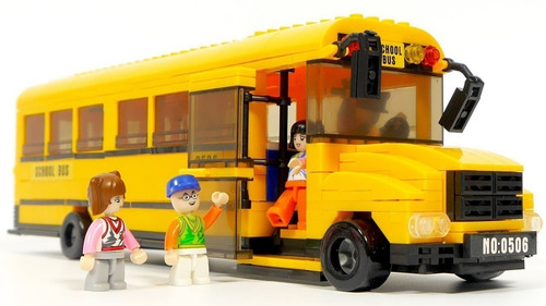 Imagen 1 de 10 de Sluban Town P Armar 382 Pzs B0506 Autobus Transporte Escolar