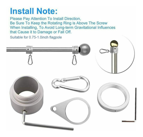 Nuevo 2 Anillos De Aleación De Aluminio For Postes De
