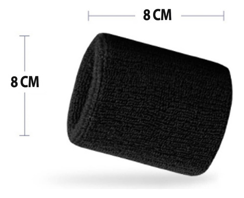 . 6 Par Muñequeras Sudor Microfibra Algodon Gym Pulsera