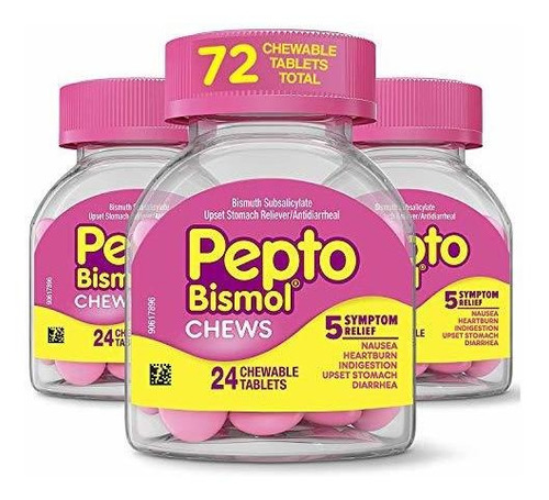 Pepto Bismol Masticables, Alivia Acidez, Nauseas Diarrea