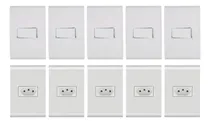 Comprar Kit 5 Interruptores + 5 Tomadas 20a Com Placa Tramontina Liz