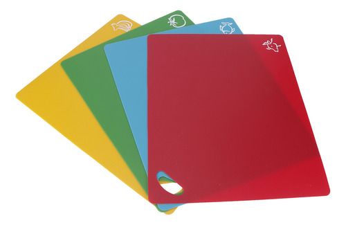 Tabla De Cortar Alimentos, 4 Piezas, Polipropileno, Flexible