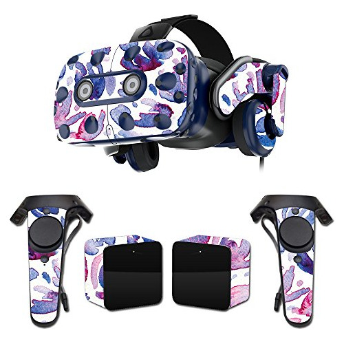 Vinilo Protector Vr Htc Vive Pro - Azul Petalos