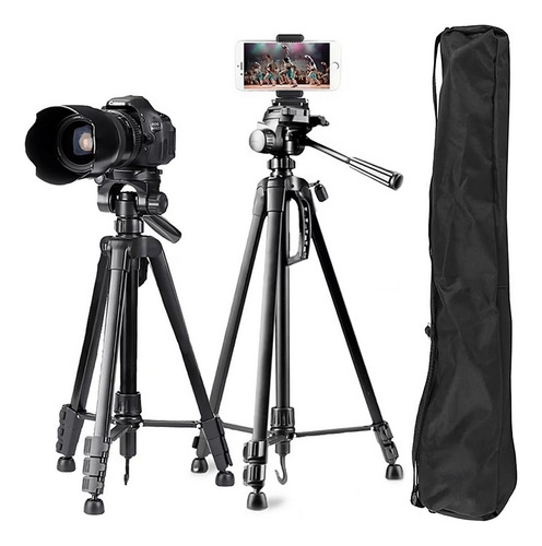 Tripode Camara Celular 3 Secciones 1.67m+soporte+funda 3560
