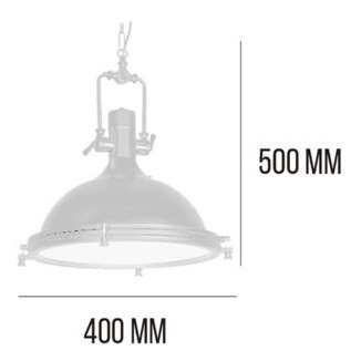 Imagen 3 de 5 de Lampara Colgante Industrial Terastia Blanco Naval Metal Leuk