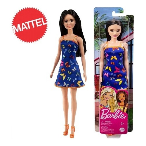 Muñeca Barbie Básica Mattel Azul Original + Jeep Barbie
