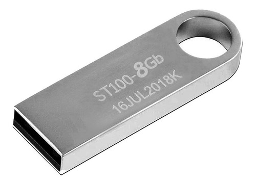 Kit 25 Memoria Usb 8gb Stylos Tech St100 2.0 Stmusb1b Plateado Lisa