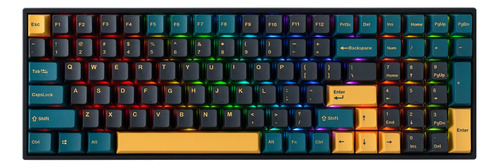 Teclado Boyi Tk96 Inalámbrico Iluminado/verde