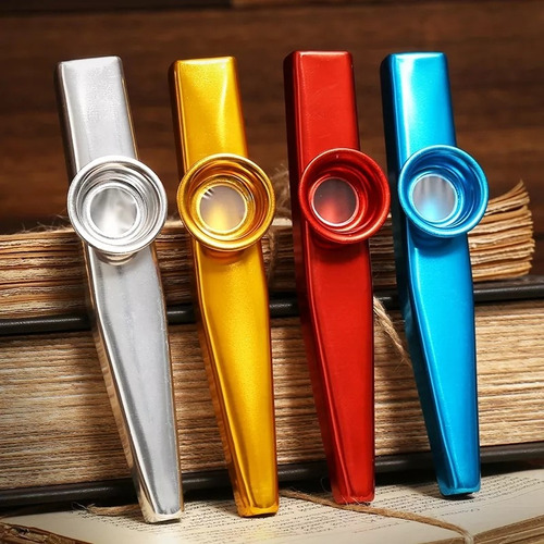 Kazoo Metálico De Aluminio Set De 4 Unidades