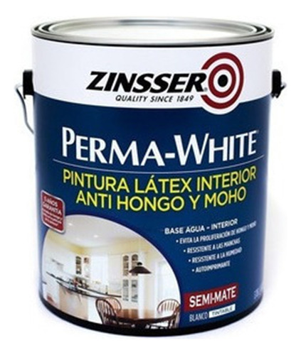 Zinsser Perma White Cascara Huevo Semi Mate 3.78l.