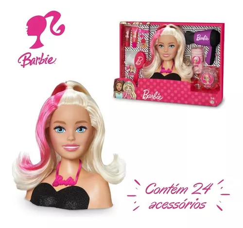 Boneca Barbie Busto Maquiagem e Cabelo Pupee 1264 – Starhouse Mega Store