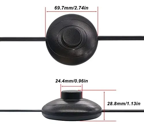 Interruptor De Pedal De Pie De Piso Weideer Con Cable De Ext