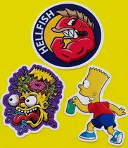 Comprar X15 Calcomanías 10cm Simpsons Homero Bart Y Hermana De Bart 