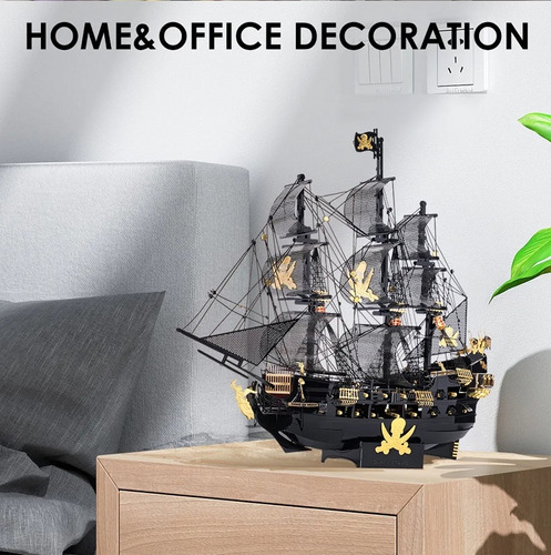 Puzzle metálico 3D oficial de The Black Pearl