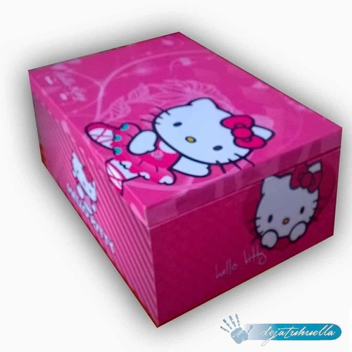 Hello Kitty Cofre De Madera. (34x20x10)