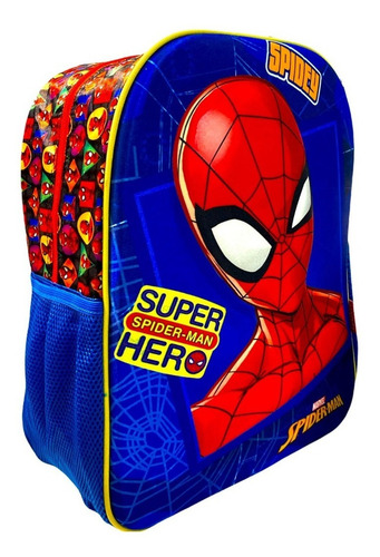 Mochila Primaria Escolar Niño Niña Spiderman 100% Color Rojo
