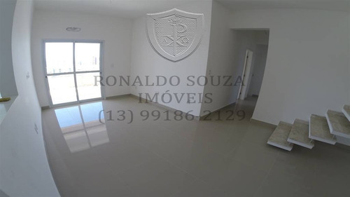 Imagem 4 de 30 de Praia Grande - Ocian - Linda Cobertura Duplex- 3 Dormitórios - 2 Salas - Salão De Festas - Vista Para O Mar - Rs60