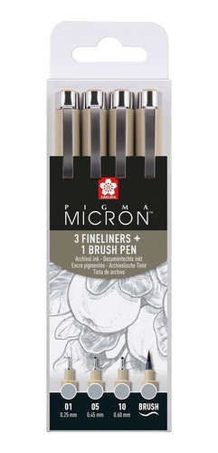 Sakura Set Pigma Micron Gris Frio Claro X 4