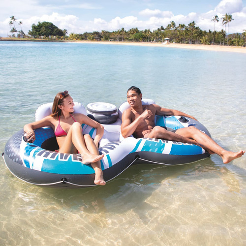 Sillón Inflable Doble Con Cooler Intex Skye River Run 2