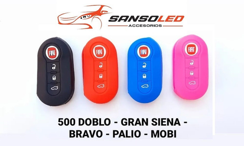 Funda De Silicona Cubre Llave Fiat 500 - Movi - Bravo 