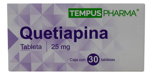 Quetiapina (tempus Pharma) Caja C/30 Tabletas De 25 Mg.