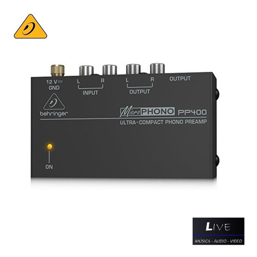 Preamplificador Fono Tornamesa Ultracompacto Behringer Pp400