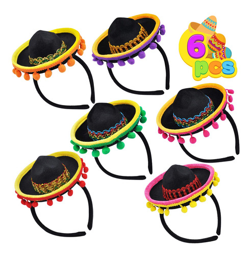 Joyin 6 Diademas De Tela Para Fiesta Del Cinco De Mayo, Disf