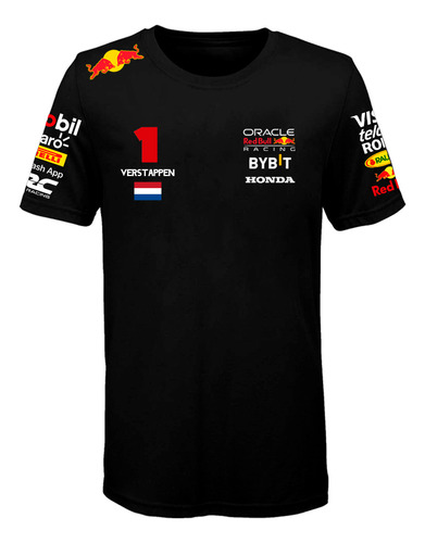 Remera Algodon Formula 1 Red Bull Racing (f001) Verstappen