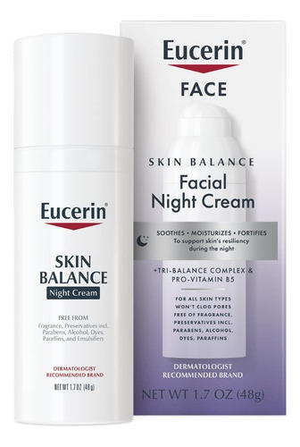 Crema De Noche Skin Balance, Hidratante Facial Para Piel Sen