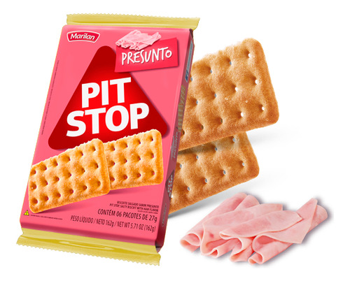 Biscoito Pit Stop Presunto 137g