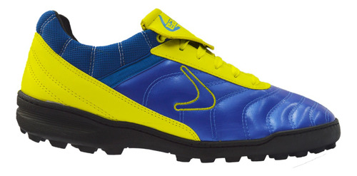 Botines Cal-se Baby / Papi Futbol Adulto Azul Y Amaril Fluo