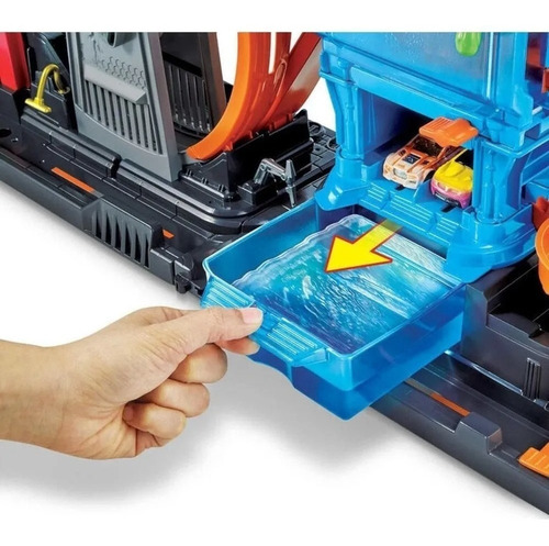 Imagem 6 de 6 de Pista Hot Wheels City Color Reveal Lava Rápido Octo Ataque