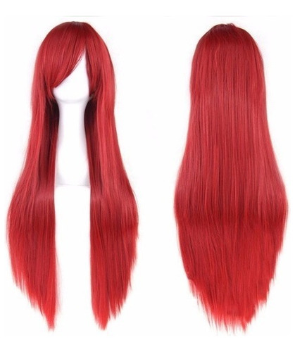 Peruca Cosplay Ariel Vermelha Ondulada + Touca Wig De Brinde
