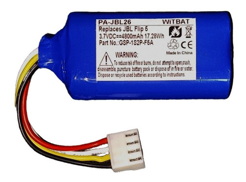 Bateria Para Para Parlante Jbl Flip 5 3.7v 4800mah 