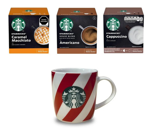 Cápsulas Starbucks Navidad Dolce Gusto 3 Cajas + Taza Regalo | Meses sin  intereses