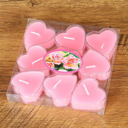 Velas De Té Corazón Velas De Té Vela Para Hogar 9uds Velas D