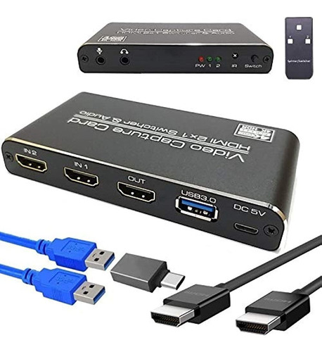 Yotocap 4k 60fps Hdmi 2 En 1 Salida A Usb3.0 Game Video Tarj