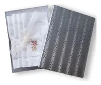 Comprar Juego De 4 Servilletas De Lino Blanco Bordadas Con Punto Vai